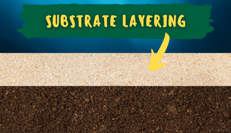 How do you layer a planted aquarium substrate?